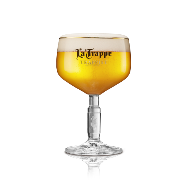La Trappe trappist Abdij O.L.V Koningshoeven beer bier bière Glass glas 25 cl 