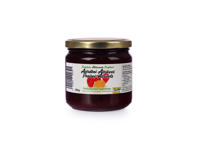 Aardbeien en abrikozen jam 385 gram