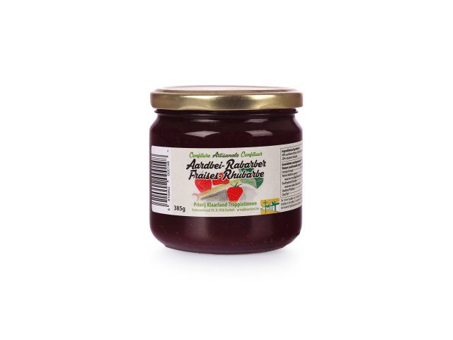 Aardbeien en rabarber jam 385 gram