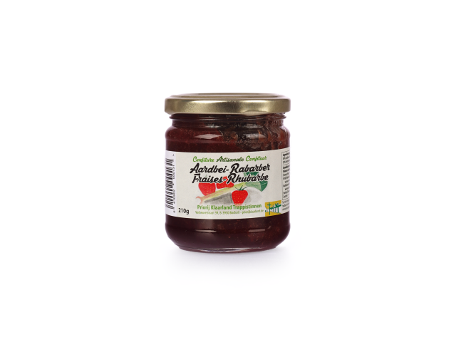 Aardbeien en rabarber jam 210 gram