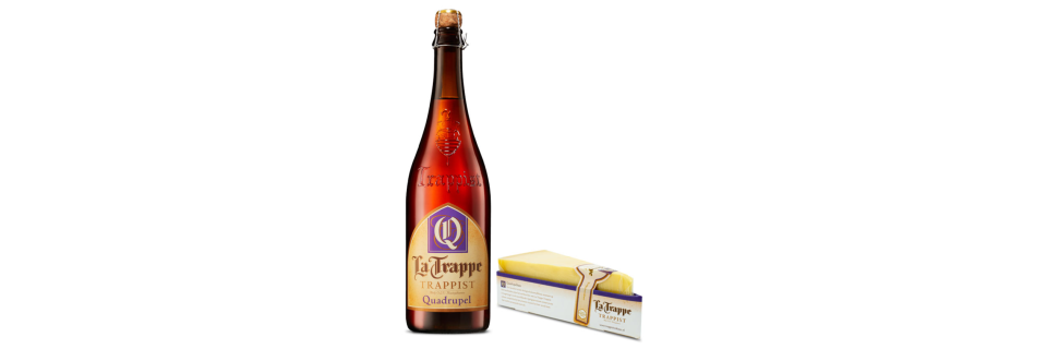 La Trappe Quadrupel 75cl met Quadrupel koemelkkaas