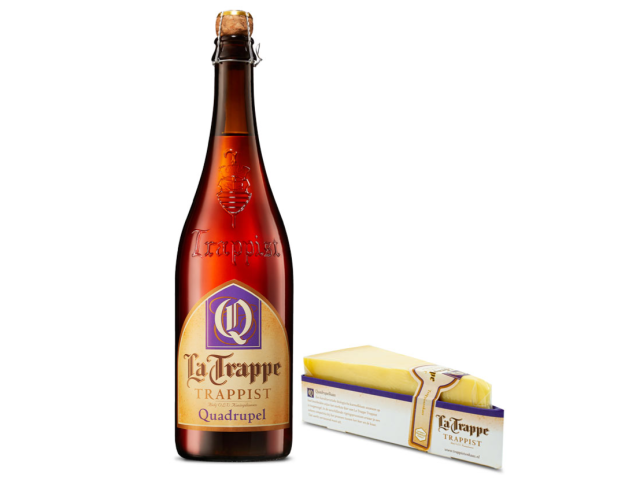 La Trappe Quadrupel 75cl met Quadrupel koemelkkaas